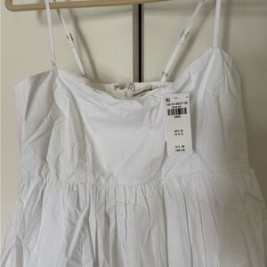 White Bubble Strap Dress-perfect for brides!